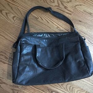 Vintage generation sport perfect condition dark brown, faux, leather duffel